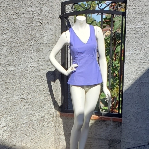 REBECCA TAYLOR CUT OUT PURPLE TOP - Picture 5 of 9